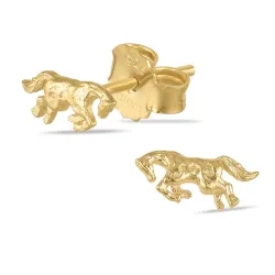 hester ørestikker i forgylt sølv