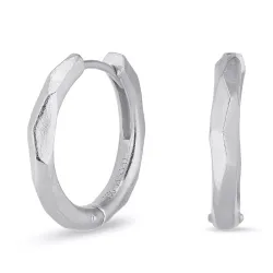 15 mm creol i sølv - Lumé Etched