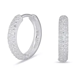14 mm zirkon creol i sølv