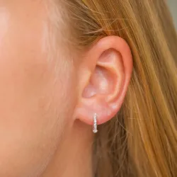 11,5 mm creol i sølv - Lumé Etched