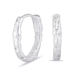 16 x 14 mm creol i sølv - Lumé Etched