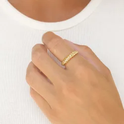 ring i forgylt sølv