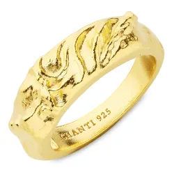 ring i forgylt sølv - Lumé Etched