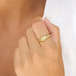 ring i forgylt sølv - Lumé Etched