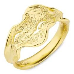 ring i forgylt sølv - Lumé Etched