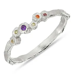 multifarget zirkon ring i sølv - Bubbly Twist