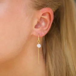 perle creol i forgylt sølv - Lumé Etched