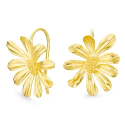 blomst øredobber i forgylt messing - Eliné