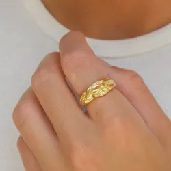 ring i forgylt messing - Eliné