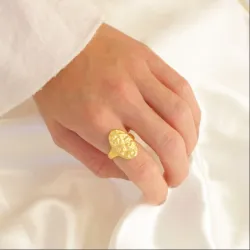 ring i forgylt messing - Eliné