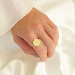 rund ring i forgylt messing - Eliné