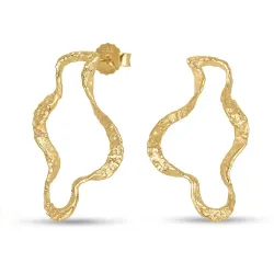 øredobber i forgylt messing - Eliné