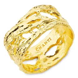 ring i forgylt messing - Eliné