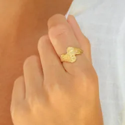 ring i forgylt messing - Lumé Etched