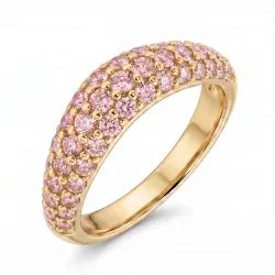 rosa ring i forgylt messing