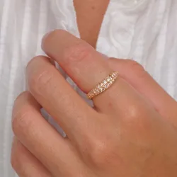 champagnefarget ring i forgylt messing