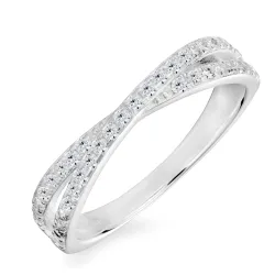 zirkon ring i sølv
