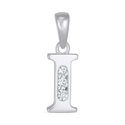 bokstav i zirkon anheng i sølv - My Letter