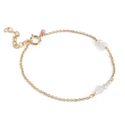 Enamel Sofia perle armbånd i forgylt sølv