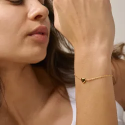 Enamel Amore armbånd i forgylt sølv