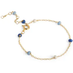 Enamel Lola Bold Marine armbånd i forgylt sølv blå emalje