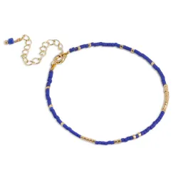 Enamel Petra Navy Blue armbånd i forgylt sølv