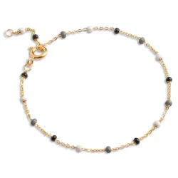 Enamel Lola Salt’n’Pepper armbånd i forgylt sølv multifarget emalje