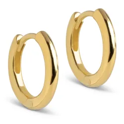 10 mm Enamel Chunky classic creol i forgylt sølv