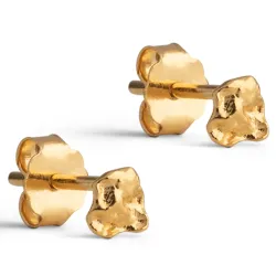 4 mm Enamel Rio Mini ørestikker i forgylt sølv