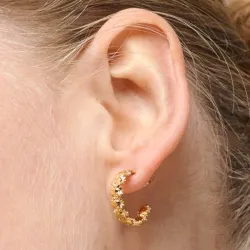 Enamel Sunshine Wreath halvcreol i forgylt sølv