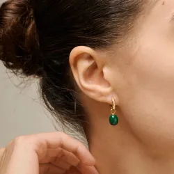 Enamel Significant creol i forgylt sølv grønn emalje