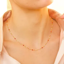 Enamel Lola Rosie halskjede i forgylt sølv