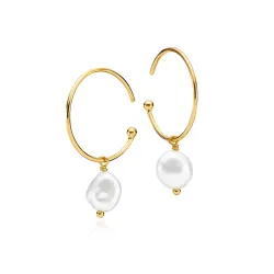 Izabel Camille Passion perle halvcreol i forgylt sølv