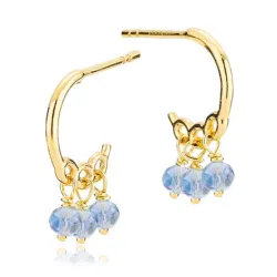 Izabel Camille Majesty creol i forgylt sølv lyseblå krystall