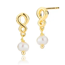 Izabel Camille Majesty perle ørestikker i forgylt sølv