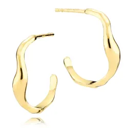 20 mm Izabel Camille Nori creol i forgylt sølv