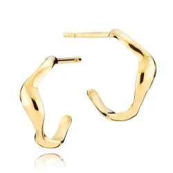 15 mm Izabel Camille Nori creol i forgylt sølv