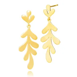 Izabel Camille Oaky blad øredobber i forgylt sølv