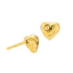 Izabel Camille Angel hjerte øredobber i forgylt sølv