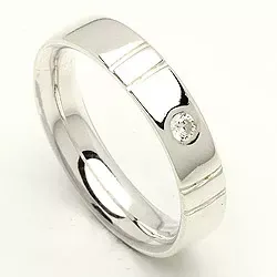 kolleksjonsprøve zirkon ring i sølv