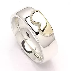 kolleksjonsprøve ring i sølv og alm. gull