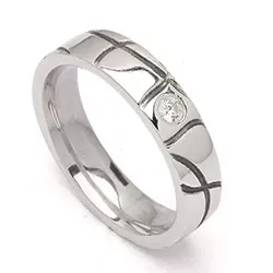 kolleksjonsprøve zirkon ring i sølv