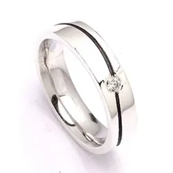 kolleksjonsprøve zirkon ring i sølv
