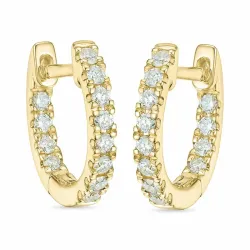 kolleksjonsprøve diamant creol i 14 karat gull med diamant 