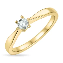 kolleksjonsprøve 0,30 ct lab grown diamant ring i 14 karat gull 0,30 ct