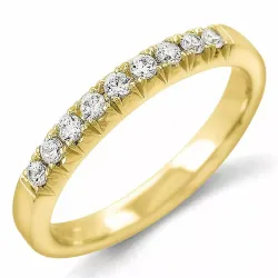 kolleksjonsprøve diamant alliansering i 14 karat gull 0,24 ct
